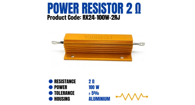 2 Ohm 100W Power Resistor 2 Ohm 100W Power Resistor