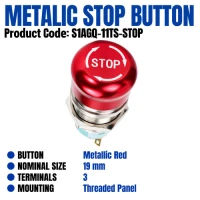 Emergency Stop Switch - Smooth Metal Emergency Stop Switch - Smooth Metal