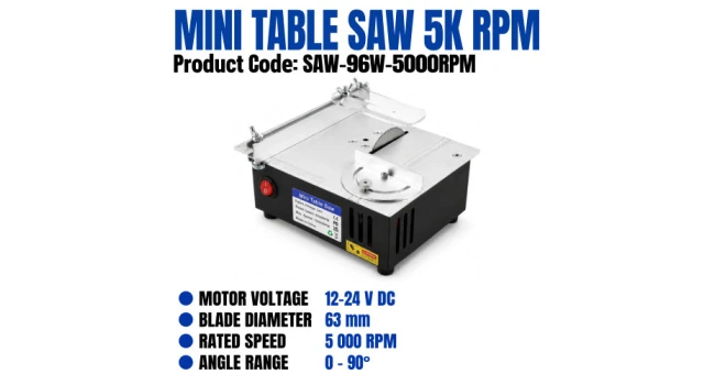 Mini Table Saw 96W 5000RPM High-End Model Mini Table Saw 96W 5000RPM High-End Model