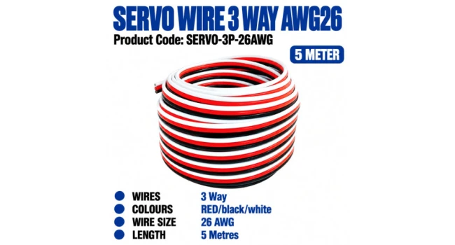 Servo wire AWG26, 5 meter Servo wire AWG26, 5 meter