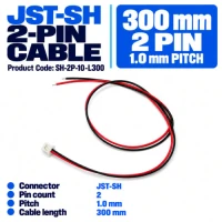 JST-SH 2Pin 1.0mm Pitch 300mm Length cable (4Pack) JST-SH 2Pin 1.0mm Pitch 300mm Length cable (4Pack)