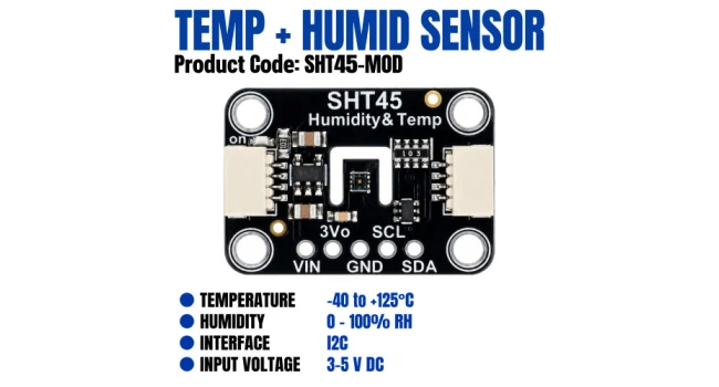 SHT45-MOD Precision Temperature and Humidity Sensor – Qwiic SHT45-MOD Precision Temperature and Humidity Sensor – Qwiic