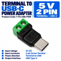 5V Terminal to USB Power Direction Adapter 5V Terminal to USB Power Direction Adapter