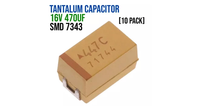 Tantalum Capacitor 16V 470uf - SMD 7343 (10 Pack)