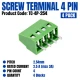 KF120 Screw Terminal Block 4 Pin - 2.54mm (4 Pack)