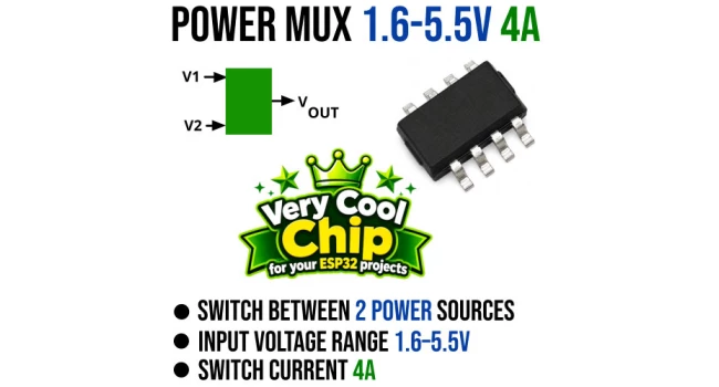 Power Switch Mux 1.6-5.5V 4A SOT-8 Power Switch Mux 1.6-5.5V 4A SOT-8