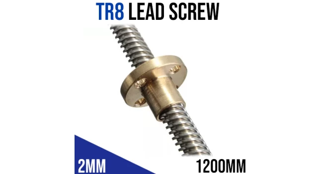 TR8 Lead Screw 2mm Pitch - 1200mm TR8 Lead Screw 2mm Pitch - 1200mm