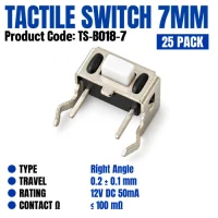 Tactile Switch Right Angle 7mm (25 PACK)