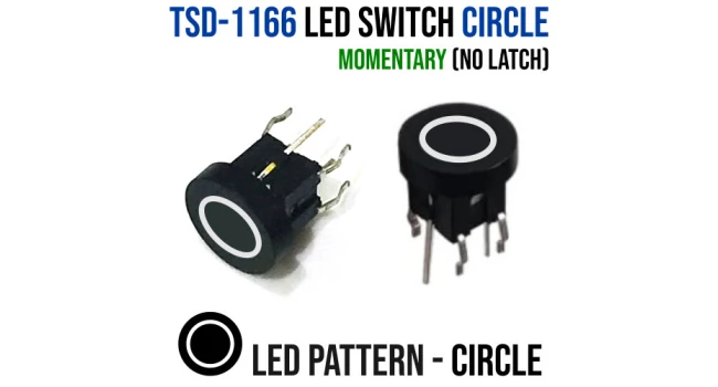 TSD-1166 Switch with LED Circle pattern TSD-1166 Switch with LED Circle pattern