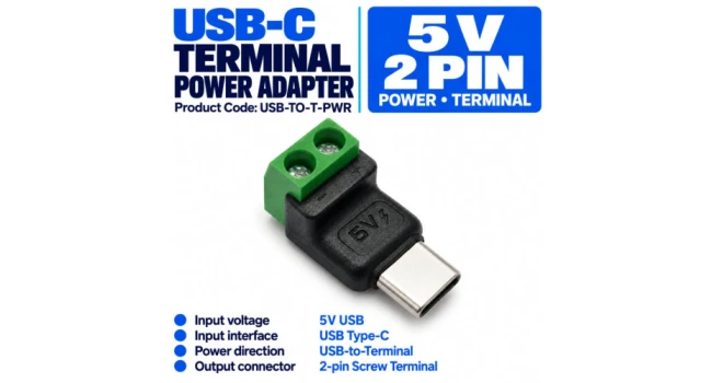 5V USB to Terminal Power Direction Adapter 5V USB to Terminal Power Direction Adapter