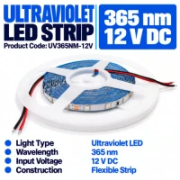 UV LED Strip 365nm 12V 2835 60LED/m 5m UV LED Strip 365nm 12V 2835 60LED/m 5m