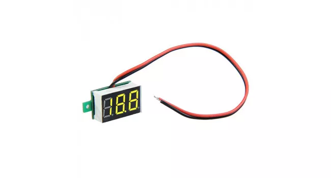 Mini Voltmeter 2.4-30V Yellow Mini Voltmeter 2.4-30V Yellow