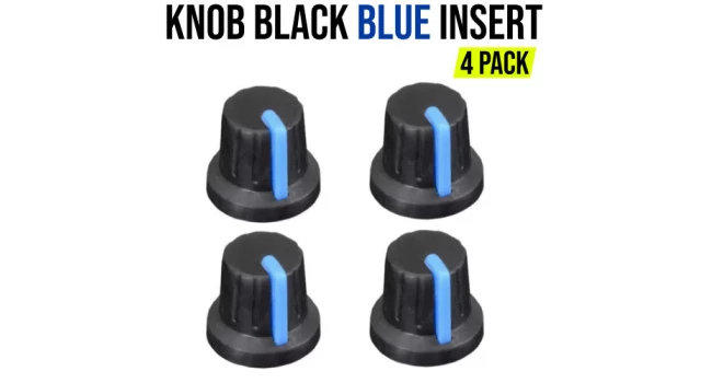 Knob Black Blue Insert 4 Pack Knob Black Blue Insert 4 Pack