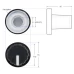 Knob Black Blue Insert 4 Pack Knob Black Blue Insert 4 Pack