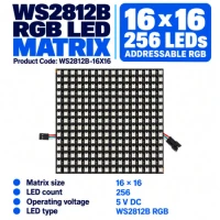WS2812B 16X16 RGB LED Matrix 5V WS2812B 16X16 RGB LED Matrix 5V