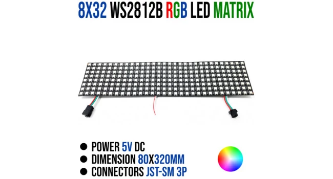 WS2812B 8x32 RGB LED Matrix 5V