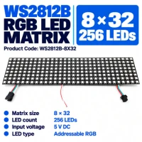 WS2812B 8x32 RGB LED Matrix 5V WS2812B 8x32 RGB LED Matrix 5V