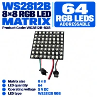 WS2812B 8X8 RGB LED Matrix 5V WS2812B 8X8 RGB LED Matrix 5V
