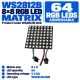 WS2812B 8X8 RGB LED Matrix 5V WS2812B 8X8 RGB LED Matrix 5V