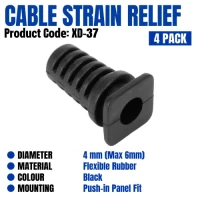 4mm Cable Strain Relief (4 Pack) 4mm Cable Strain Relief (4 Pack)