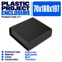 Kradex Enclosure 70x188x197mm Black Kradex Enclosure 70x188x197mm Black