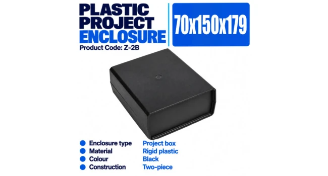 Kradex Enclosure 70x150x179mm Black Kradex Enclosure 70x150x179mm Black