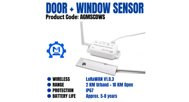 AgroSense LoRaWAN Magnetic Contact Door & Window Sensor