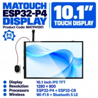 MaTouch ESP32-P4 10.1 Inch TFT Touch Display with Wi-Fi 6 & Ethernet MaTouch ESP32-P4 10.1 Inch TFT Touch Display with Wi-Fi 6 & Ethernet