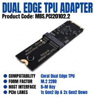 Dual Edge TPU Adapter M.2 2280 B+M Key Dual Edge TPU Adapter M.2 2280 B+M Key