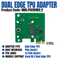 Dual Edge TPU Adapter – PCIe x1 Low Profile Dual Edge TPU Adapter – PCIe x1 Low Profile
