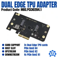 Dual Edge TPU Adapter for Two TPU Cards Dual Edge TPU Adapter for Two TPU Cards
