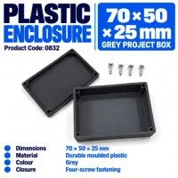 Plastic Enclosure 70 × 50 × 25mm Grey Plastic Enclosure 70 × 50 × 25mm Grey