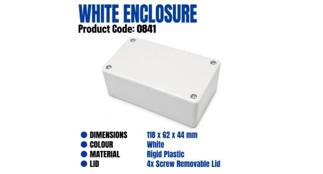 E10 White Electronics Enclosure E10 White Electronics Enclosure