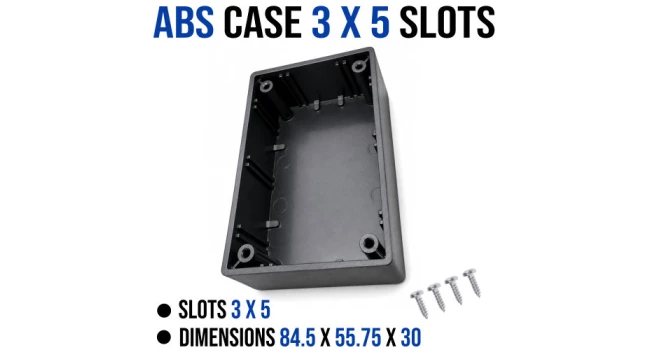ABS Enclosure - 85 x 56 x 30 - Black - With Slots ABS Enclosure - 85 x 56 x 30 - Black - With Slots