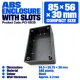 ABS Enclosure - 85 x 56 x 30 - Black - With Slots ABS Enclosure - 85 x 56 x 30 - Black - With Slots