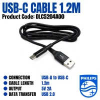 Philips Braided USB-A to USB-C Cable 1.2m Philips Braided USB-A to USB-C Cable 1.2m