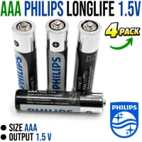 Philips LongLife AAA R03 1.5V Batteries (4 Pack) Philips LongLife AAA R03 1.5V Batteries (4 Pack)