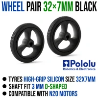 Pololu Wheel 32×7mm Pair - Black Pololu Wheel 32×7mm Pair - Black