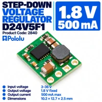 Pololu Buck Regulator, Vin 3-36V, Vout 1.8V 500mA Pololu Buck Regulator, Vin 3-36V, Vout 1.8V 500mA