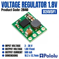 Pololu Buck Regulator, Vin 3-36V, Vout 1.8V 500mA 