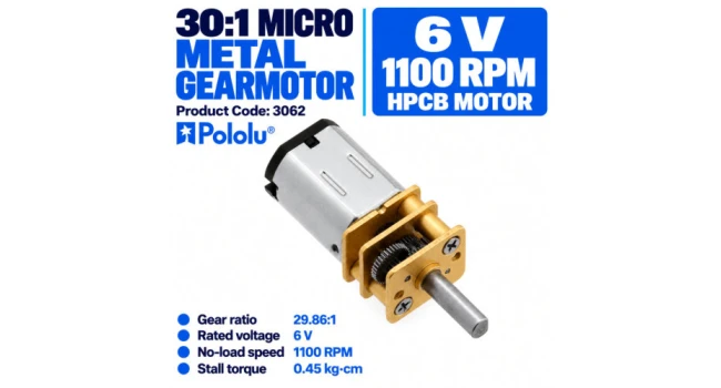 30:1 Micro Metal Gearmotor HPCB 6V 30:1 Micro Metal Gearmotor HPCB 6V