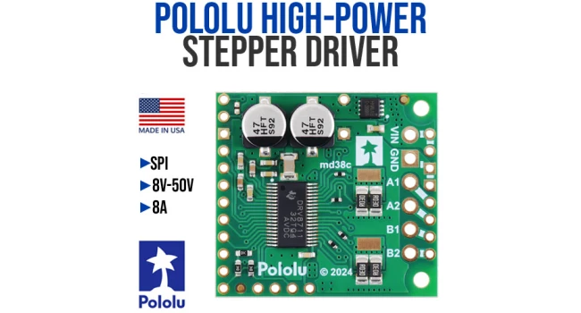 Pololu High-Power Stepper Motor Driver – 8A per Phase Pololu High-Power Stepper Motor Driver – 8A per Phase