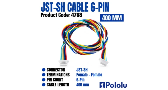 6 Pin Female Female JST-SH Cable - 400mm 6 Pin Female Female JST-SH Cable - 400mm