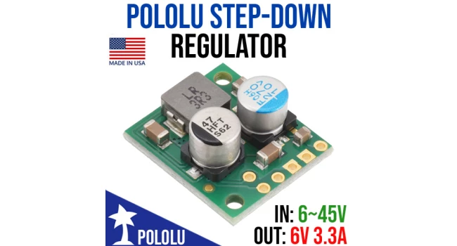 Pololu Regulator - OUT 6V 3.3A, IN 6~45V Pololu Regulator - OUT 6V 3.3A, IN 6~45V