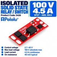 Pololu Isolated Solid State Relay/Switch, SPST, 100V, 4.5A Pololu Isolated Solid State Relay/Switch, SPST, 100V, 4.5A