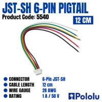 JST SH-Style 6-Pin Female Cable 12cm JST SH-Style 6-Pin Female Cable 12cm