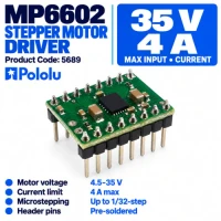 MP6602 Stepper Motor Driver Carrier with Soldered Header Pins MP6602 Stepper Motor Driver Carrier with Soldered Header Pins