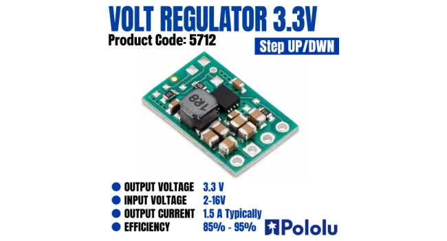 Pololu 3.3V Step-Up/Step-Down Voltage Regulator Pololu 3.3V Step-Up/Step-Down Voltage Regulator