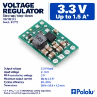 Pololu 3.3V Step-Up/Step-Down Voltage Regulator Pololu 3.3V Step-Up/Step-Down Voltage Regulator