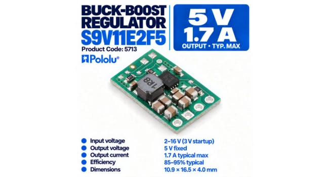 Pololu 5V Step-Up/Step-Down Voltage Regulator Pololu 5V Step-Up/Step-Down Voltage Regulator